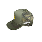 Army Green Camo Happy Hat (Solid Front)