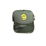 Army Green Camo Happy Hat (Solid Front)