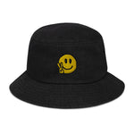 "Peace & Happiness" Denim Bucket Hat
