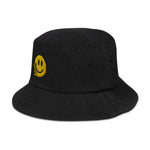 "Peace & Happiness" Denim Bucket Hat