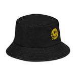 "Peace & Happiness" Denim Bucket Hat