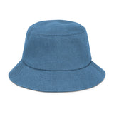"Peace & Happiness" Denim Bucket Hat